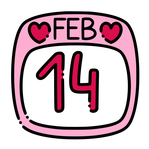Valentine day calendar Generic color lineal-color icon