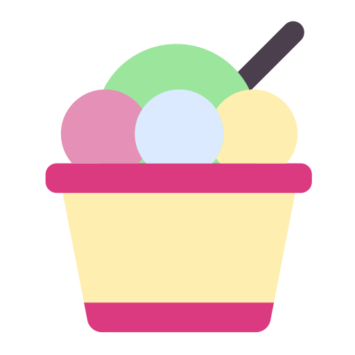 kubek do lodów Generic color fill ikona
