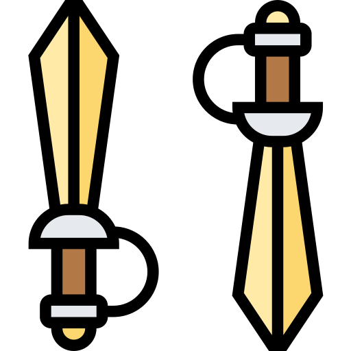 Épées Meticulous Lineal Color Icône