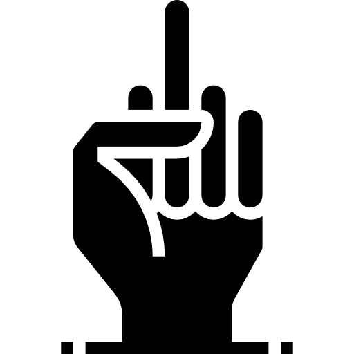 가운데 손가락 Meticulous Glyph icon