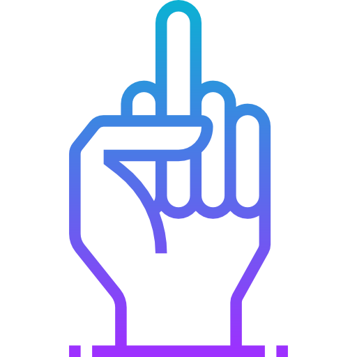 Средний палец Meticulous Gradient иконка