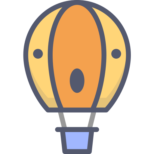 globo aerostático Darius Dan Lineal Color icono
