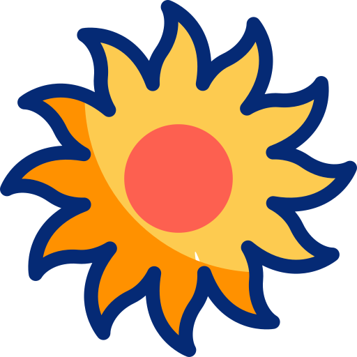 słońce Basic Accent Lineal Color ikona