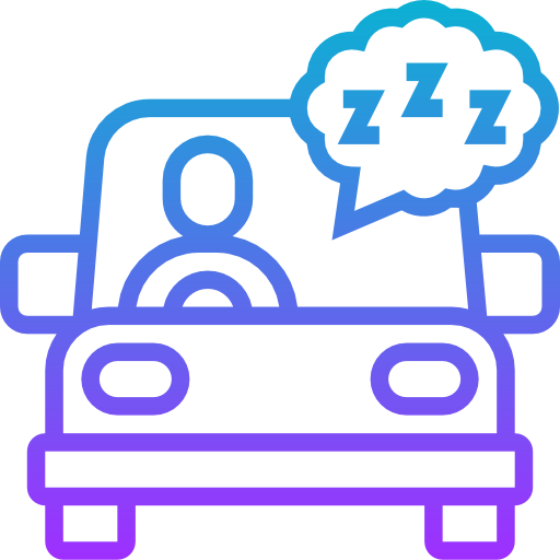 Drowsy driving Meticulous Gradient icon