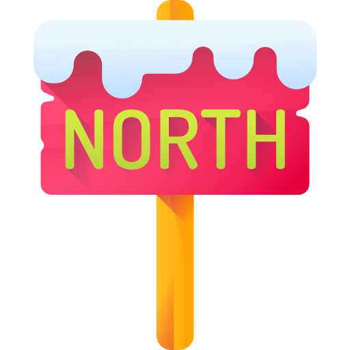 North 3D Color icon