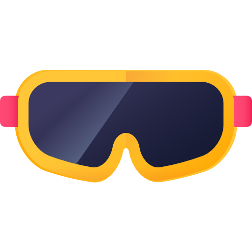 gafas de esquí 3D Color icono