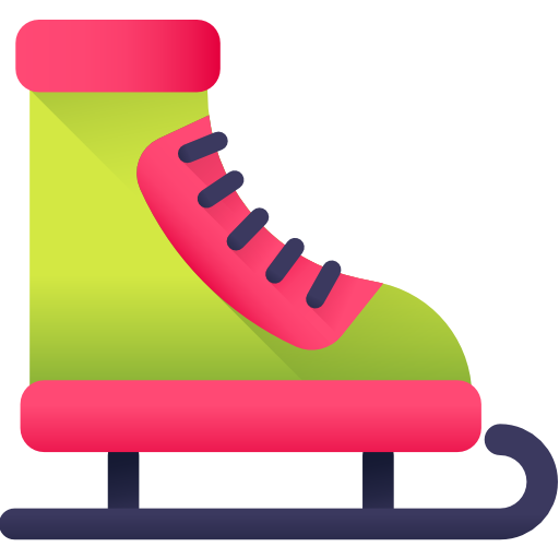 Ice skate 3D Color icon