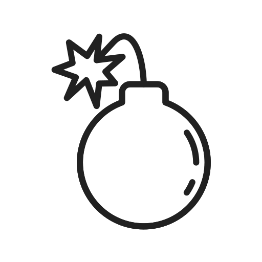 l'esplosione di una bomba Generic black outline icona