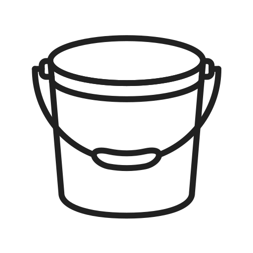 Water bucket Generic black outline icon