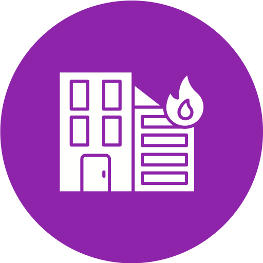 Burning building Generic color fill icon