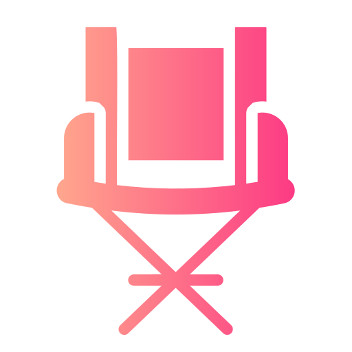 krzesło reżyserskie Generic gradient fill ikona