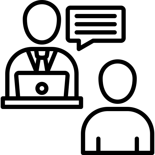 インタビュー Generic black outline icon