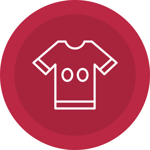 camiseta de fútbol Generic color fill icono