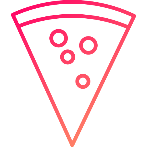 pizza Generic gradient outline icona
