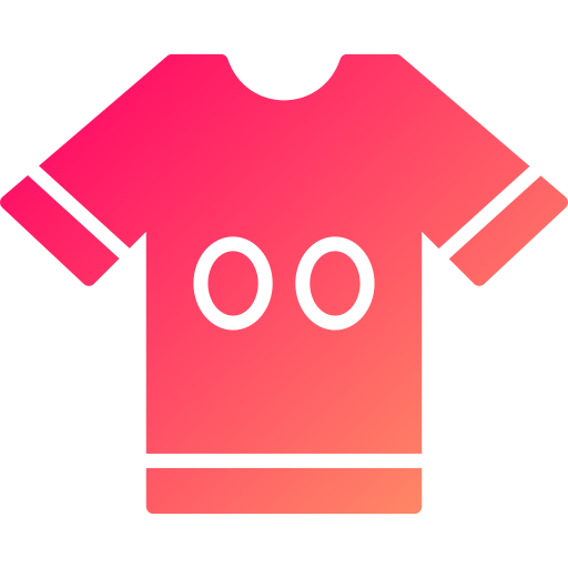 camiseta de fútbol Generic gradient fill icono