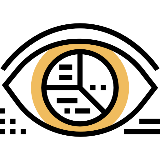visie van het bedrijf Meticulous Yellow shadow icoon