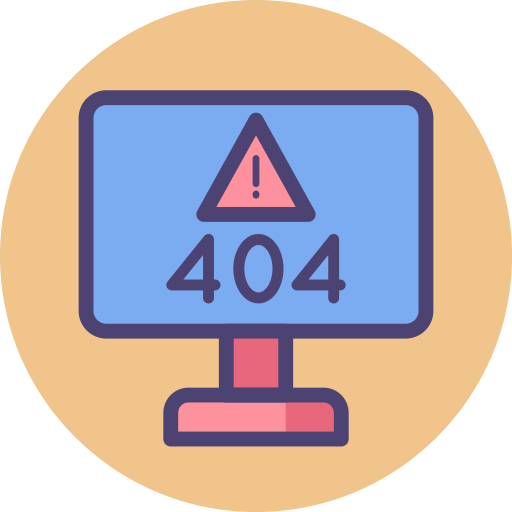 błąd 404 Flaticons.com Flat ikona