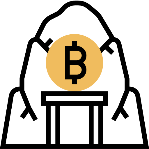 Bitcoin mine Meticulous Yellow shadow icon