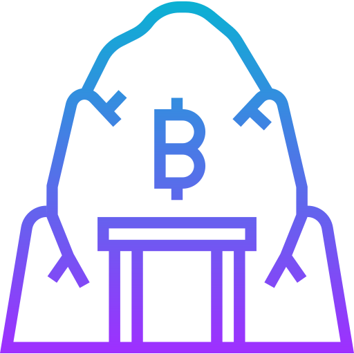 Bitcoin mine Meticulous Gradient icon
