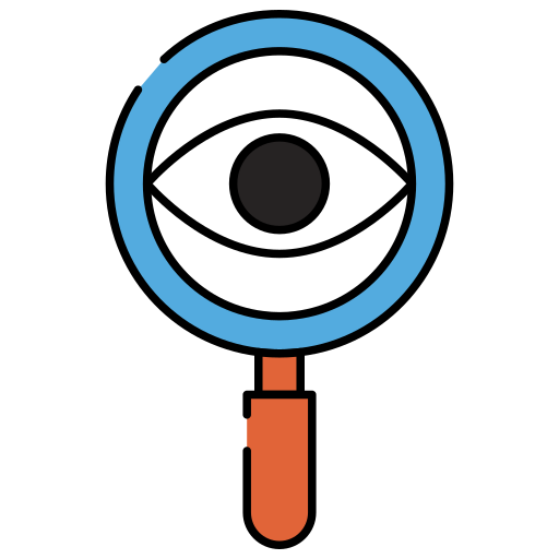 ojo de búsqueda Generic color lineal-color icono