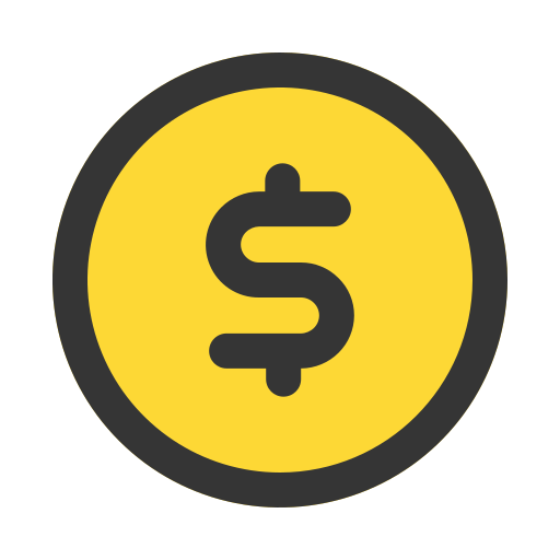 moneda de un dólar Generic color lineal-color icono