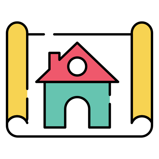 plan domu Generic color lineal-color ikona