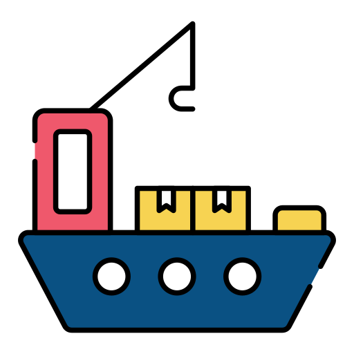 Загрузка лодки Generic color lineal-color иконка