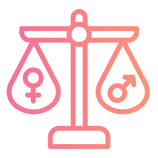 Gender equality Generic gradient outline icon