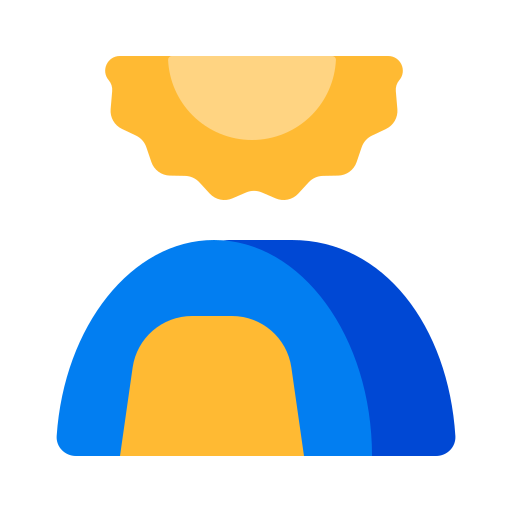 캠핑 텐트 Generic color fill icon