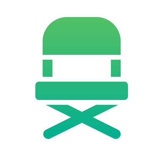 Folding chair Generic gradient fill icon