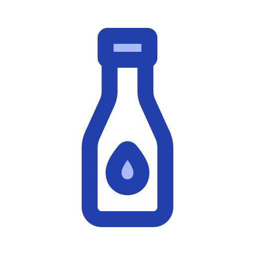 Стеклянная бутылка Generic color lineal-color иконка