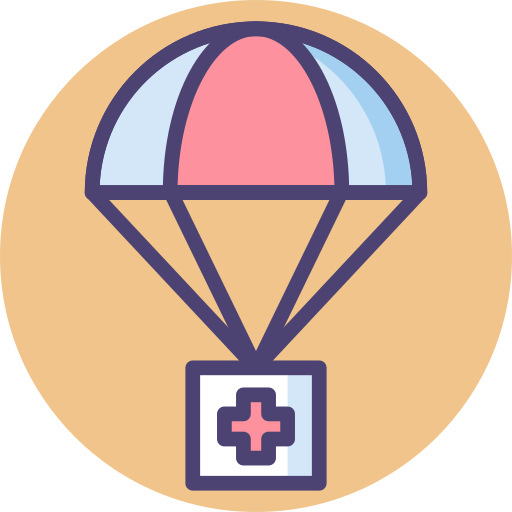 entrega por paracaídas Flaticons.com Flat icono