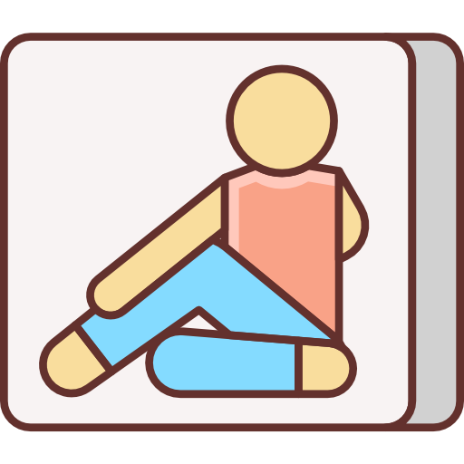 pose de yoga Flaticons Lineal Color icono