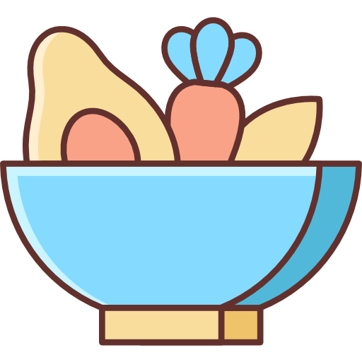 zdrowe jedzenie Flaticons Lineal Color ikona