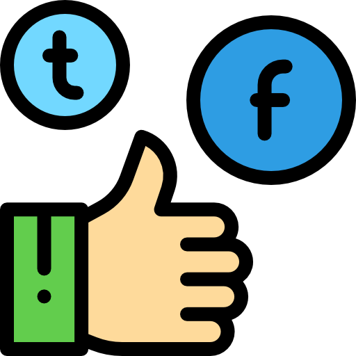 medios de comunicación social Detailed Rounded Lineal color icono
