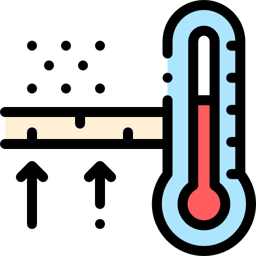 温度 Detailed Rounded Lineal color icon