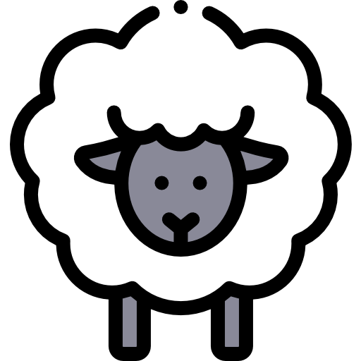 Sheep Detailed Rounded Lineal color icon