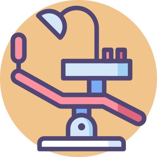 Dentist chair Flaticons Lineal Color icon