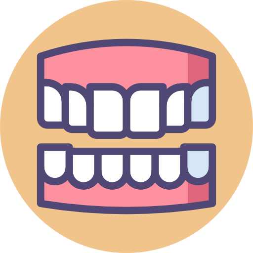Denture Flaticons Lineal Color icon