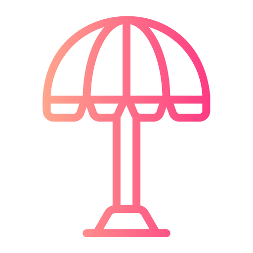 parasol słoneczny Generic gradient outline ikona