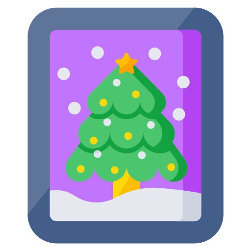 kerstviering met smartphone Generic Others icoon