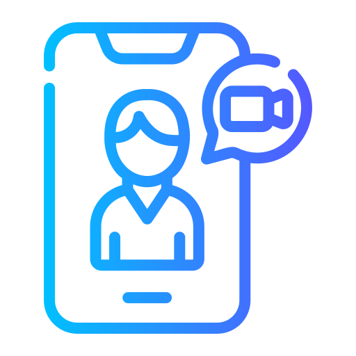 Video call Generic gradient outline icon