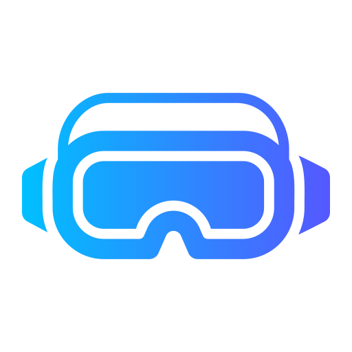auriculares de realidad virtual Generic gradient fill icono