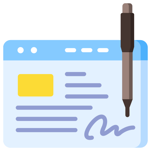Electronic signature Generic color fill icon