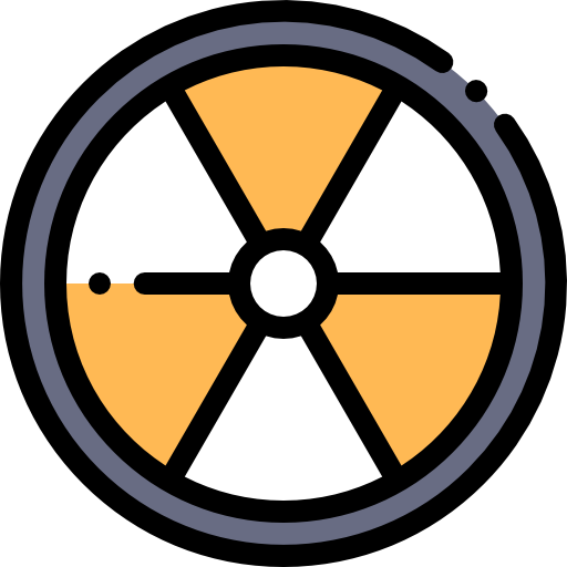 nucleare Detailed Rounded Lineal color icona