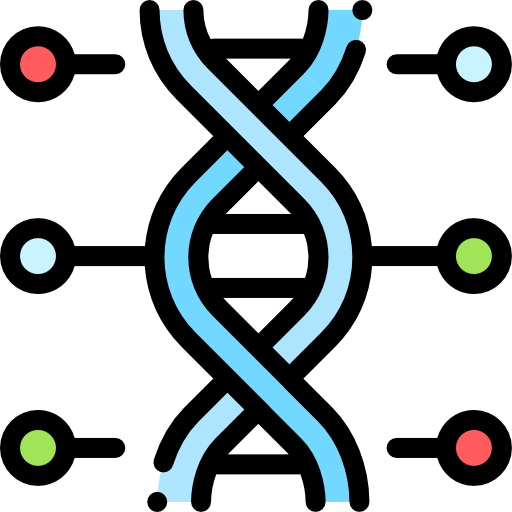 遺伝的 Detailed Rounded Lineal color icon