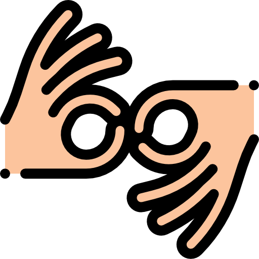 lenguaje de señas Detailed Rounded Lineal color icono