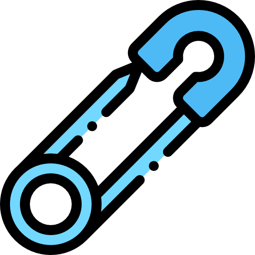 Safety pin Detailed Rounded Lineal color icon