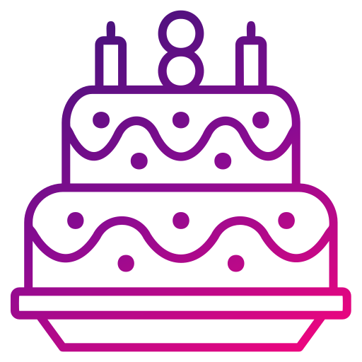 torta Generic gradient outline icona