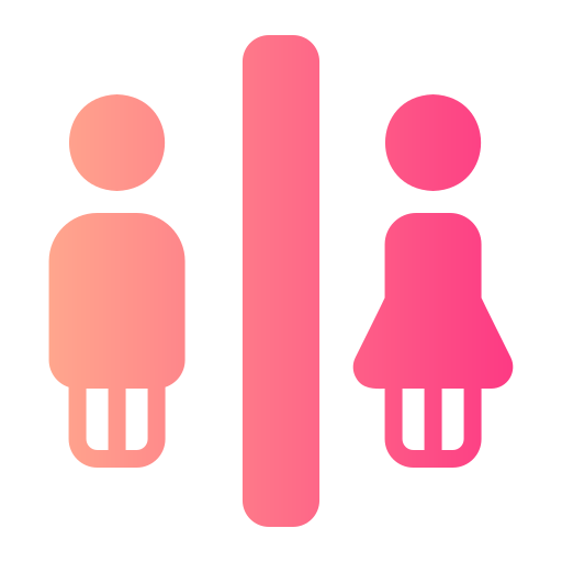 Toilet signs Generic gradient fill icon
